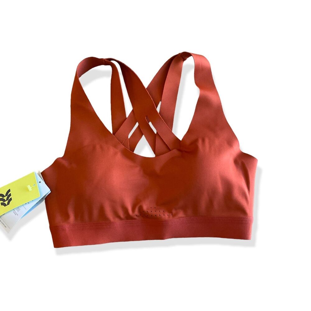 Women's Medium Support Criss Cross Strap Bra - All in Motion - Orange Small NWT